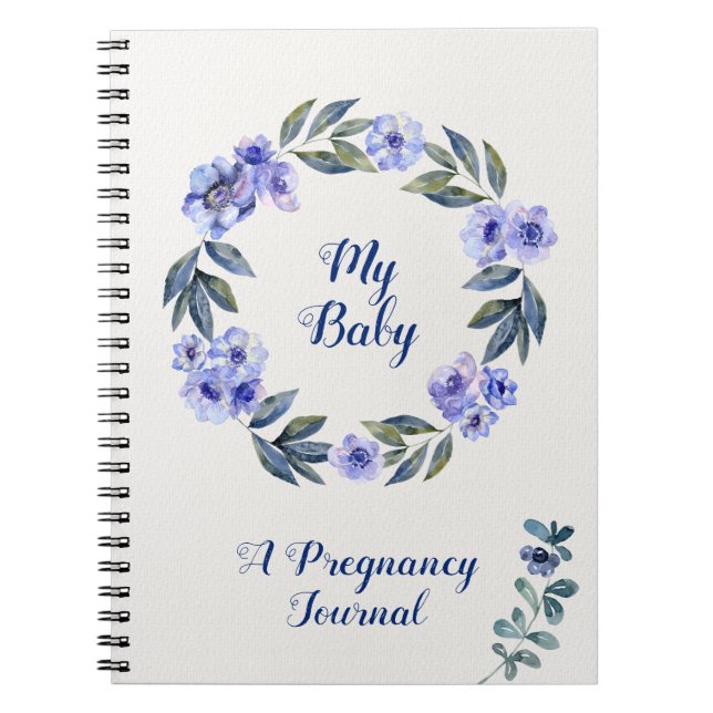 Journal floral personnalisé de grossesse (Devant)