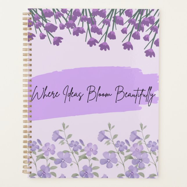 Journal Floral Pourpre (Devant)