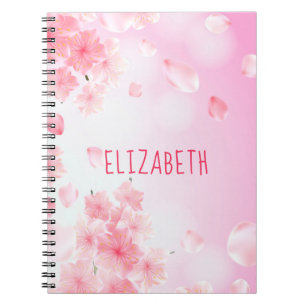 Journal intime féminin à fleurs rose Monogram