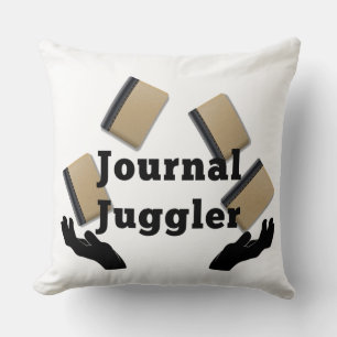 Journal Juggler Throw Pillow