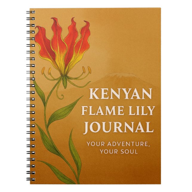 Journal Kenyan Flame Lily – Cahier Plein d'Âme  (Devant)