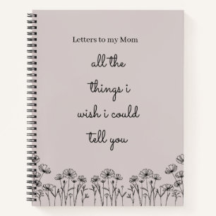 Journal Lettres à ma maman Deuil personnalisé