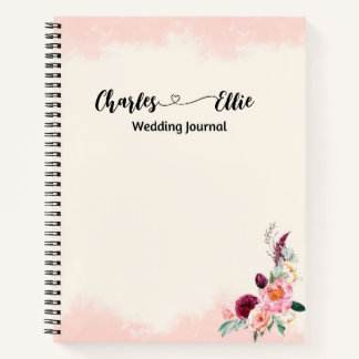 Journal mariage floral élégant personnalisé