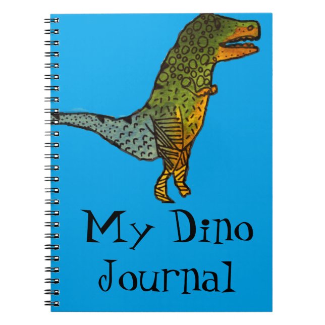 Journal mignon bleu de T-Rex Dino de dinosaure (Devant)