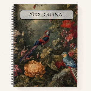 Journal Naturaliste Macaw Iridescent & Pivoine