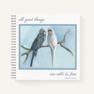 Journal Note Birds Budgies Sketch book write diary