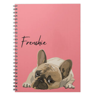 Journal/Notebook - Pink Frenchie, French Bulldog Notebook