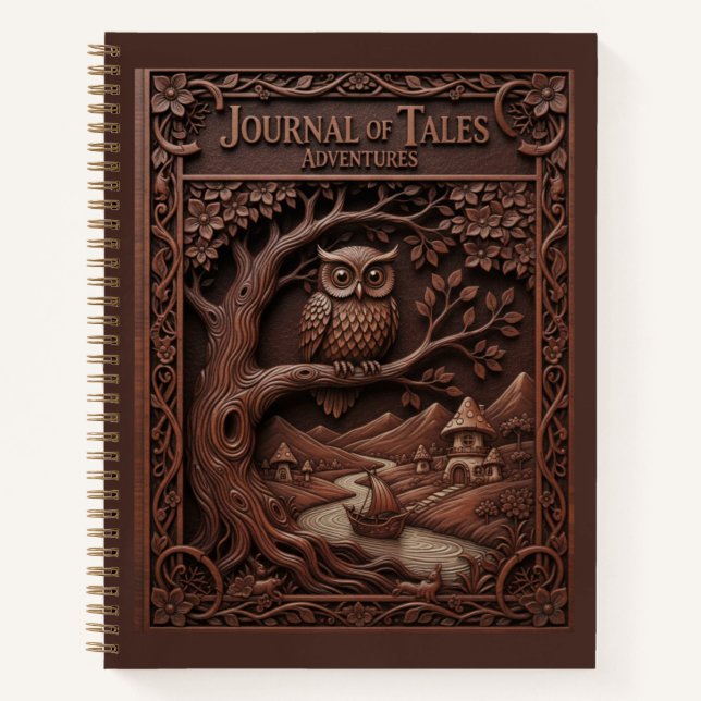 Journal of Tales Wood Carved Owl Adventure Journal (Front)