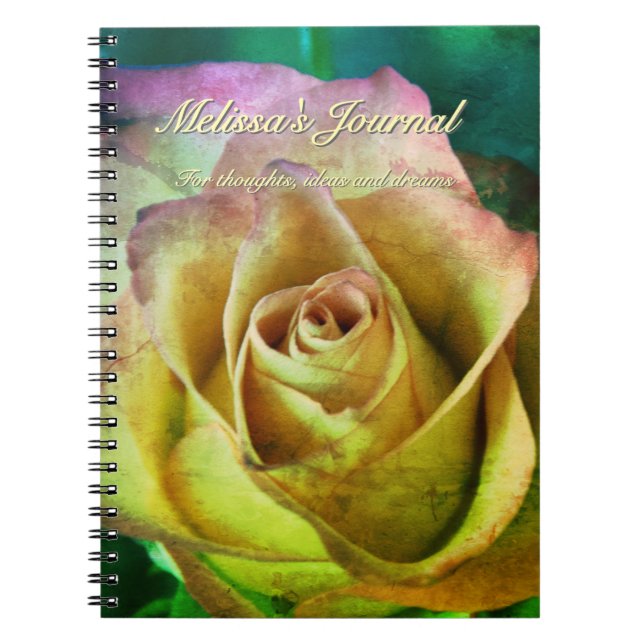 Journal ou Carnet personnalisable rose (Devant)