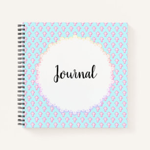 Journal Pastel Cross Motif Carnet de dévotion