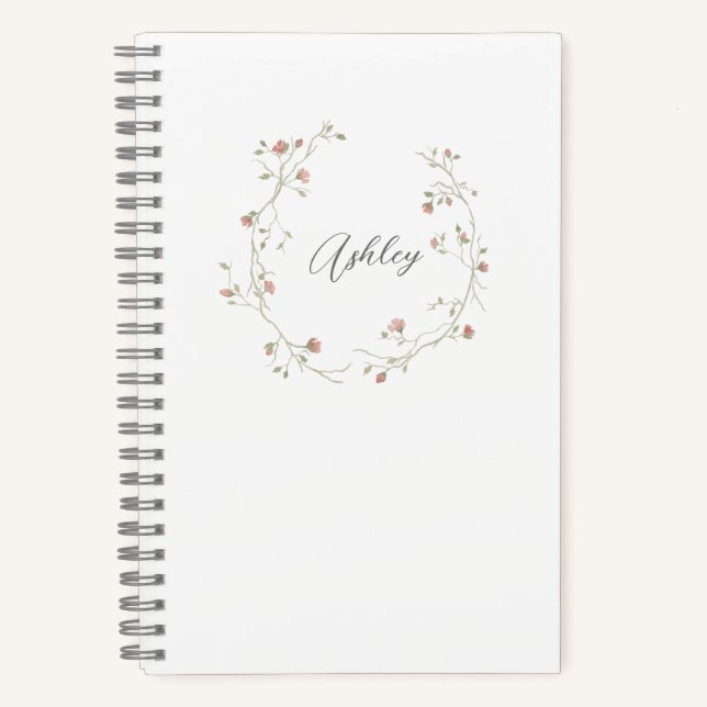 Journal personnalisé - Aquarelle féminine (Recto)