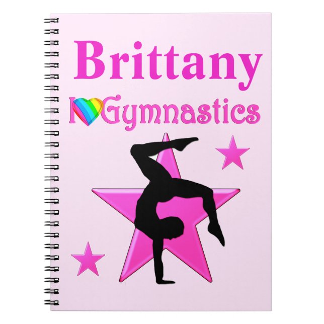 JOURNAL PERSONNALISÉ DE GYMNASTICS D'ÉTOILES ROSES (Devant)