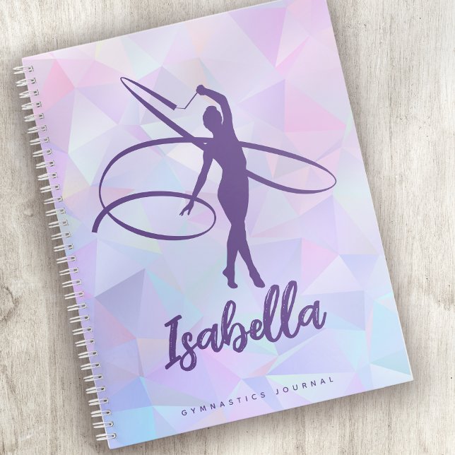 Journal personnalisé de gymnastique jolie rose (Créateur téléchargé)
