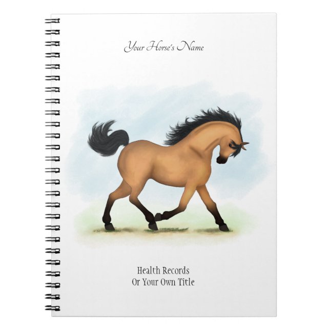 Journal personnalisé du propriétaire de chevaux Bu (Devant)