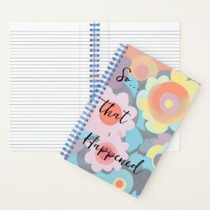 Journal personnalisé fleurs mode rétro