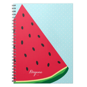 Journal personnalisé Fun Été Pastèque Bleu