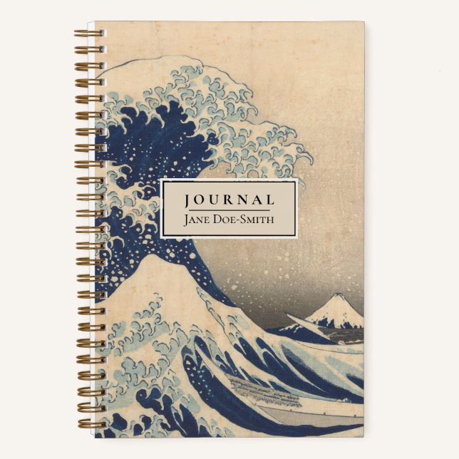Journal personnalisé Hokusai Great Wave Dot Grid (Recto)