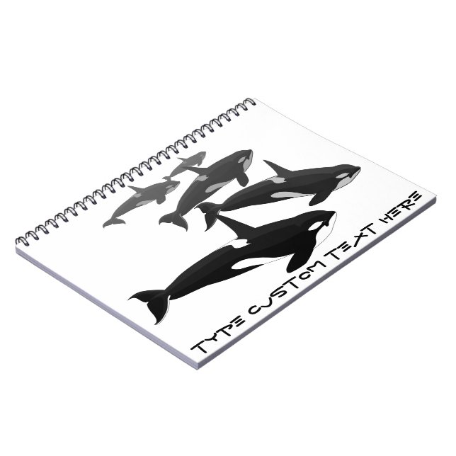 Journal personnalisé par carnet d'épaulard d'orque (Côté gauche)