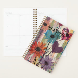 Journal Planificateur Floral Rustique
