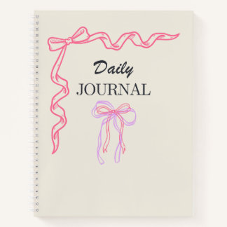 Journal quotidien à ruban rose Coquette