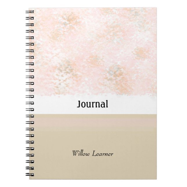 Journal rose et blanc (Devant)