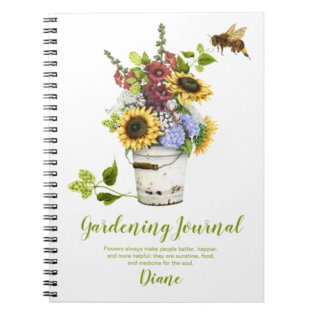 Journal Rustic Bucket Gardening (Devant)