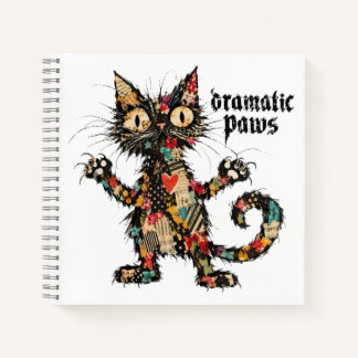 Journal Spirale Chat Noir Drôle Paws Dramatiques