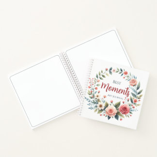 Journal The Best Moments Flowers Wreath Var01