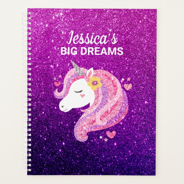 Journal Unicorn de la Parties scintillant mûre (Devant)