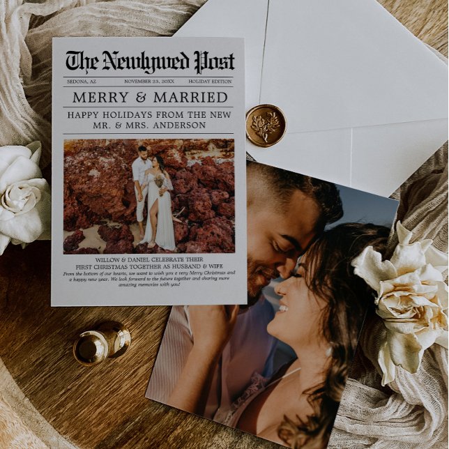 Journal unique Joyeux et carte de Noël marié (Créateur téléchargé)