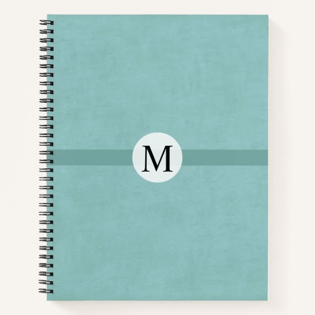 Journal vert d'oeuf de canard monogramme pour elle (Devant)