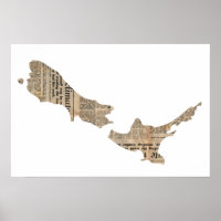 Journal vintage New Zealand Overlay | Poster