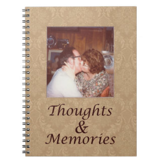 Journal with vintage photo, thoughts and memories