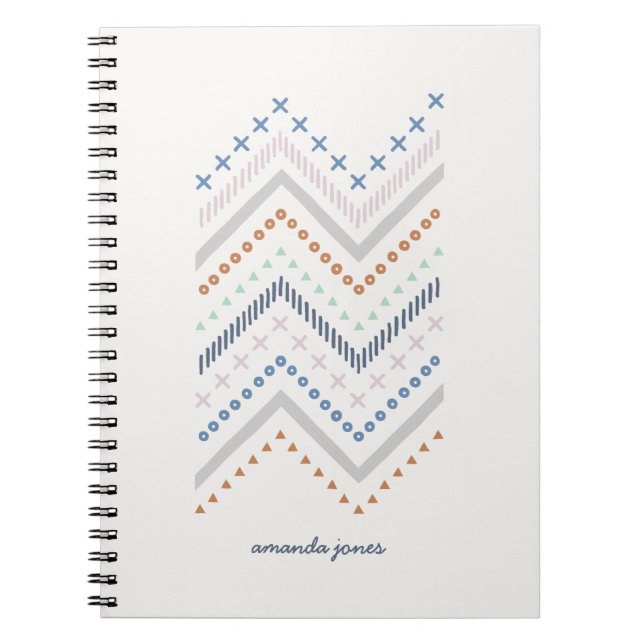 Journal Zig Zag mixte - Cobalt (Devant)