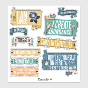 Journaling Prompts Stickers (Green & Blue)