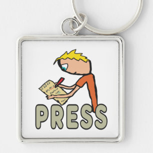 Journalist Press Reporter Keychain