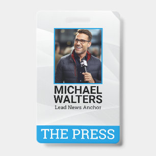 Journalist Reporting the News Badge