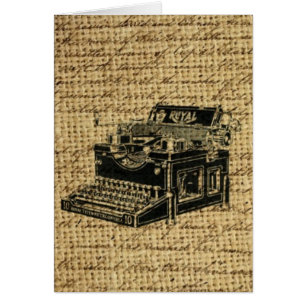 journalist scripts burlap antique typewriter