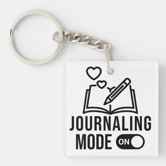 Journalling Mode On Bullet Journal Diary Writing Keychain (Front)