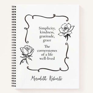 Journalling My Life Motivational Quote Your Name Notebook
