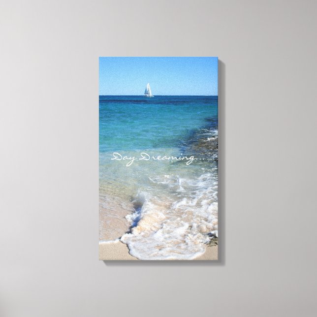 Journée - Bateau à voile blanc - Toile (Recto)