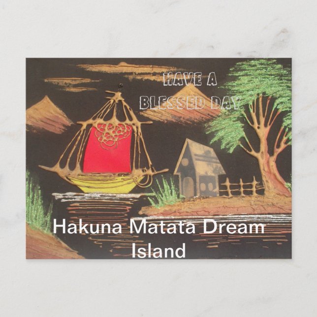 Journée bénie Hakuna Matata Carte postale (Devant)