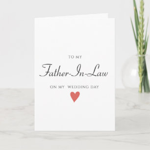 Journée de mariage à mon beau-père, carte Mariage