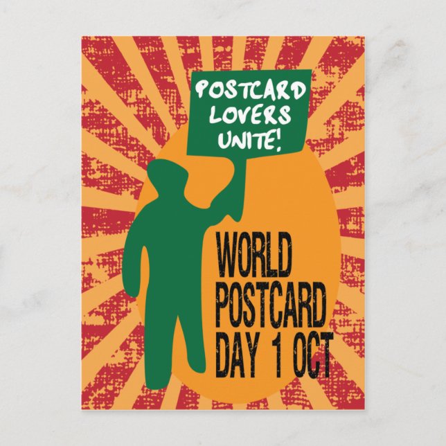 Journée Mondiale des Cartes Postales drôle de mani (Devant)