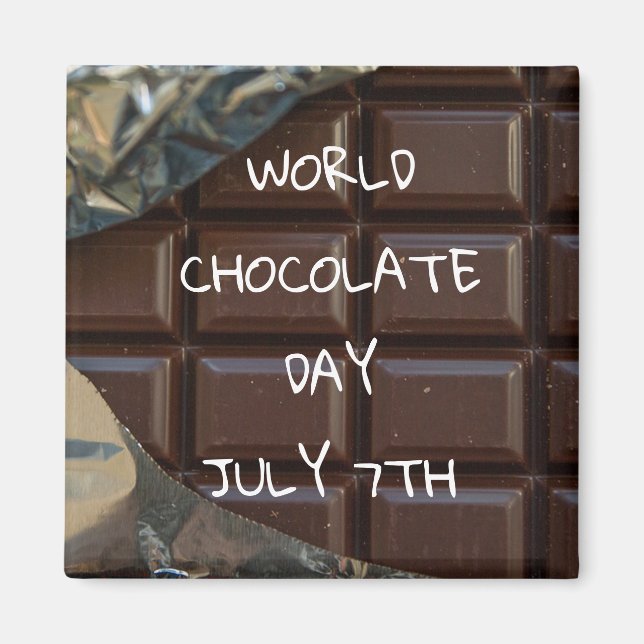 Journée mondiale du chocolat 7 juillet Magnet (Devant)