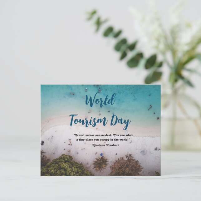 Journée mondiale du tourisme Carte postale Bonne J (Debout devant)