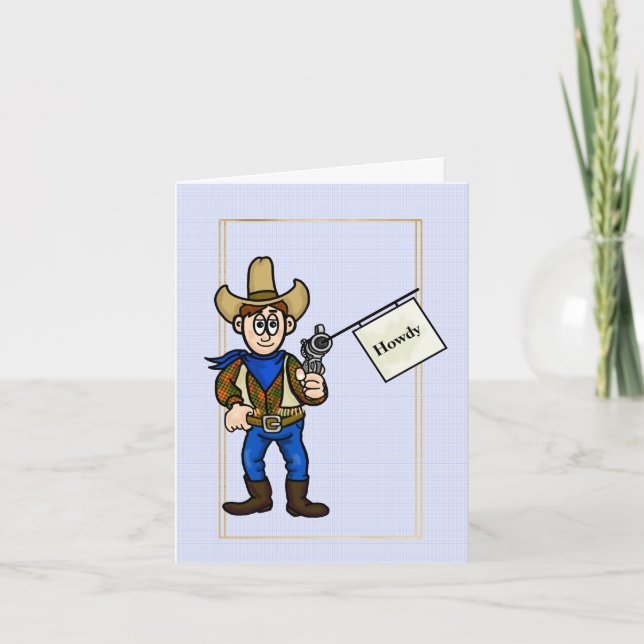 Journée Nationale De La Carte Bonjour Cowboy (Devant)