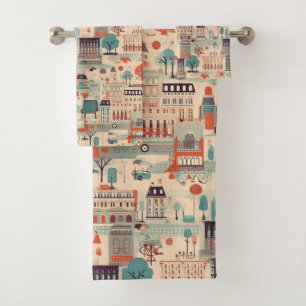 Journée Vintage parisienne - Beige, Vert et Rouge