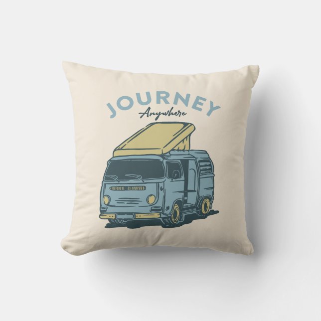 Journey Anywhere Throw Pillow (Front)