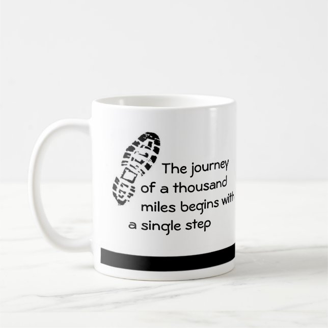 Journey Begins Coffee / Tea Mug (Left)